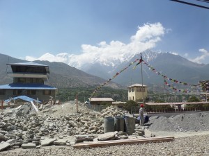 Jomsom Airport. To wit, "flying low" is a very relative term in the Himalayas.